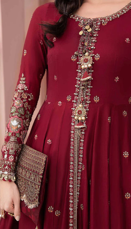 Unstitched Sateen | Maroon CST-708