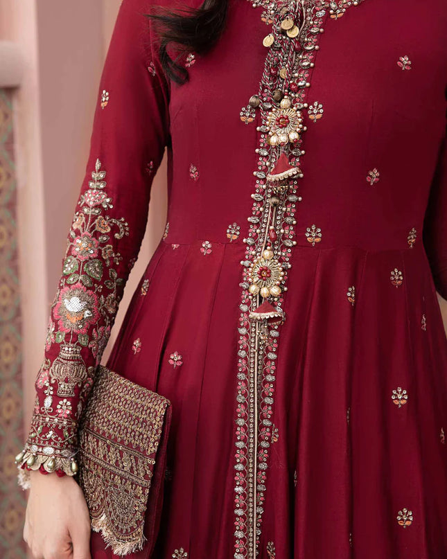 Unstitched Sateen | Maroon CST-708