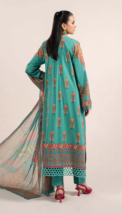 3 Piece Printed Cambric Suit | MPS-2304-A