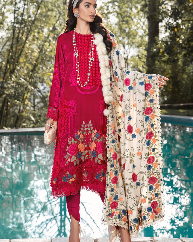 Unstitched Linen DL-1010-Fuchsia Pink