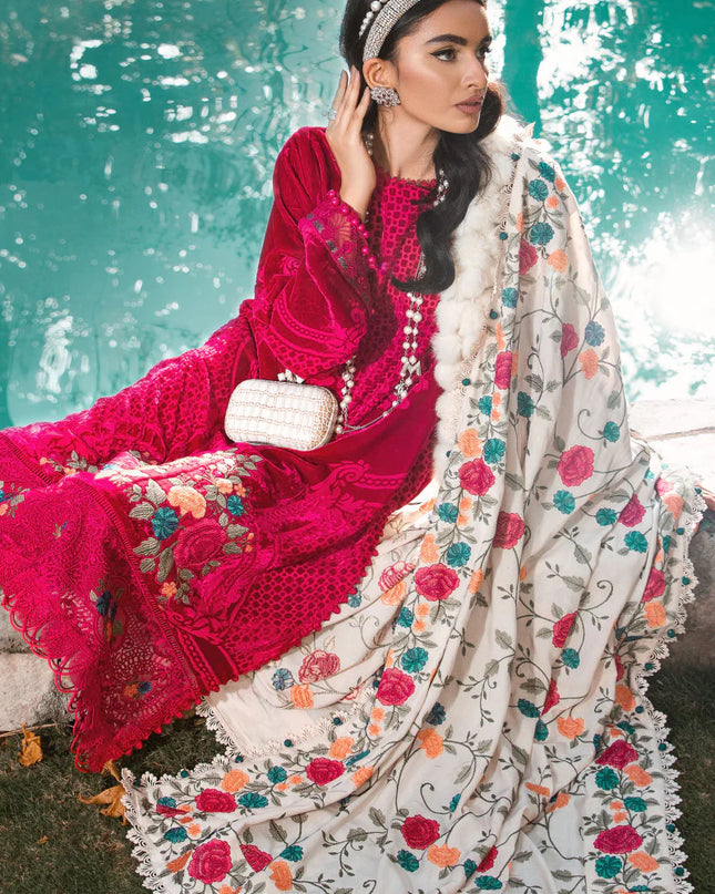 Unstitched Linen DL-1010-Fuchsia Pink
