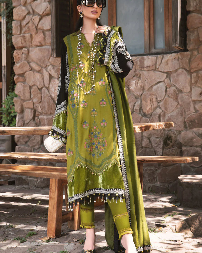 Unstitched Linen DL-1011-Green