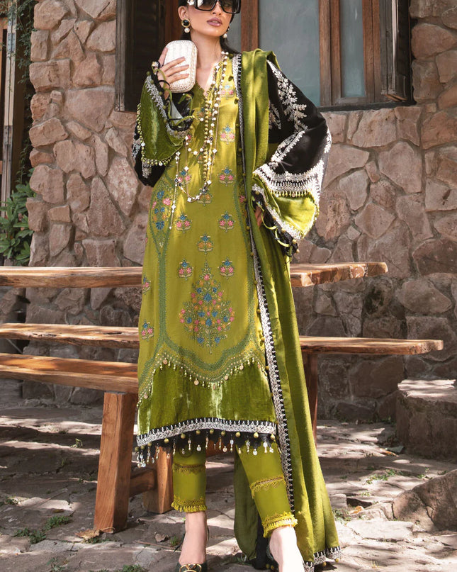Unstitched Linen DL-1011-Green