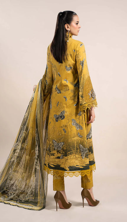 3 Piece Printed Cambric Suit | MPS-2308-B