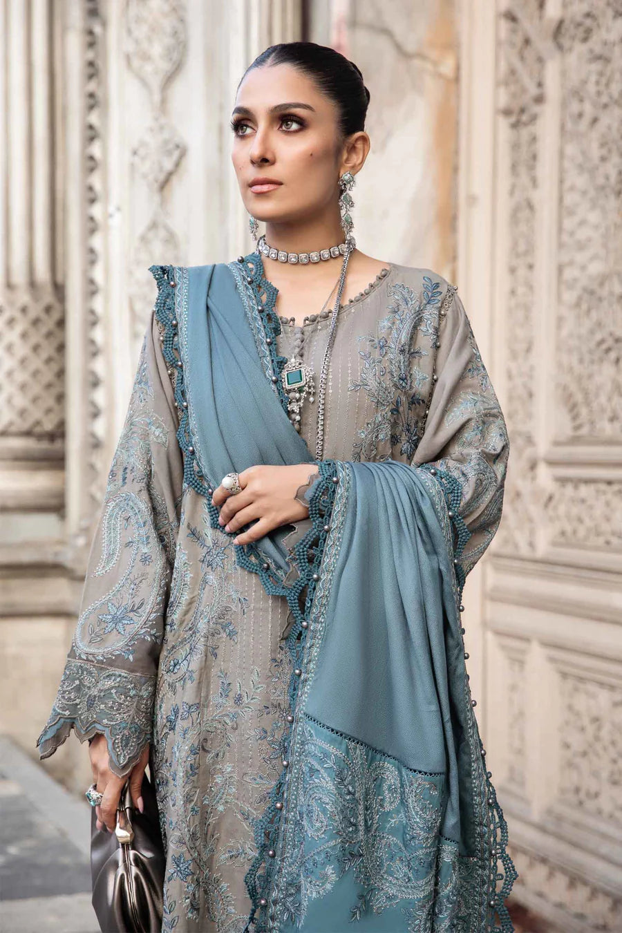 Stitched Linen | Grey DL-1104