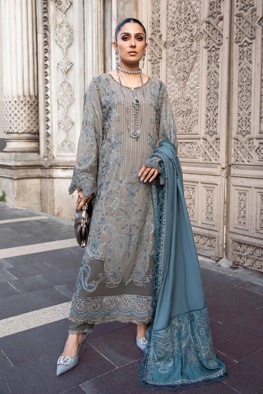 Stitched Linen | Grey DL-1104