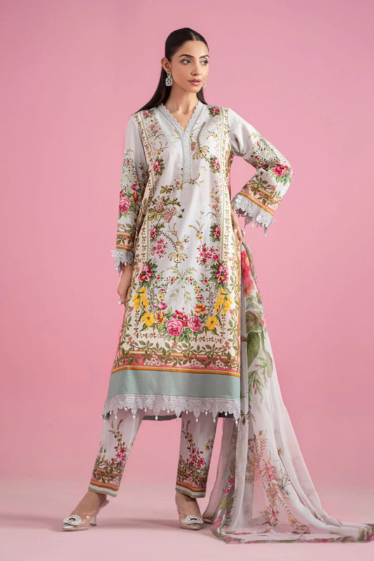 3 Piece Stitched Embroidered Lawn Suit | MPT-2605-B