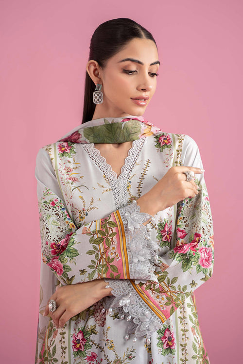 3 Piece Stitched Embroidered Lawn Suit | MPT-2605-B