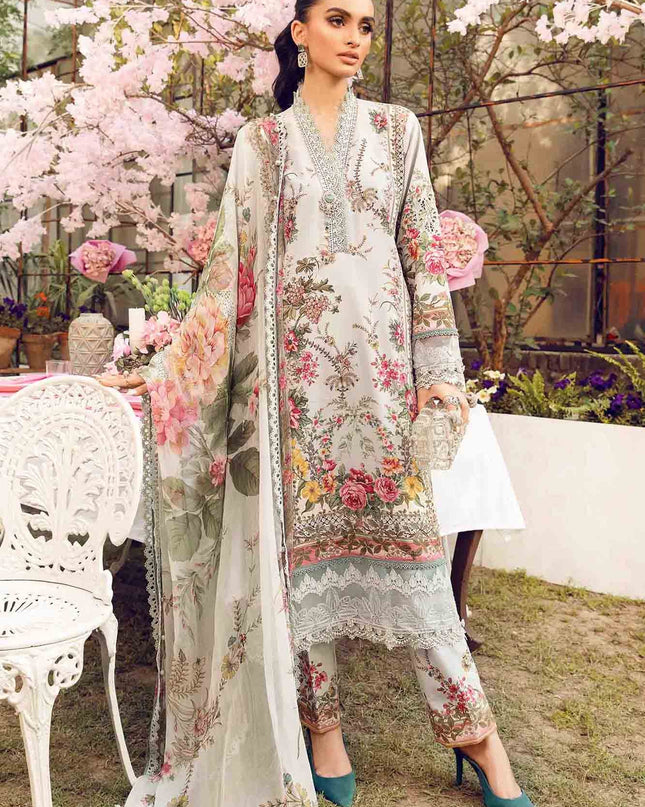3 Piece Stitched Embroidered Lawn Suit | MPT-2605-B