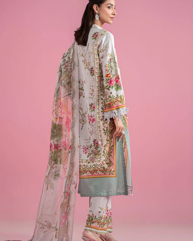 3 Piece Stitched Embroidered Lawn Suit | MPT-2605-B