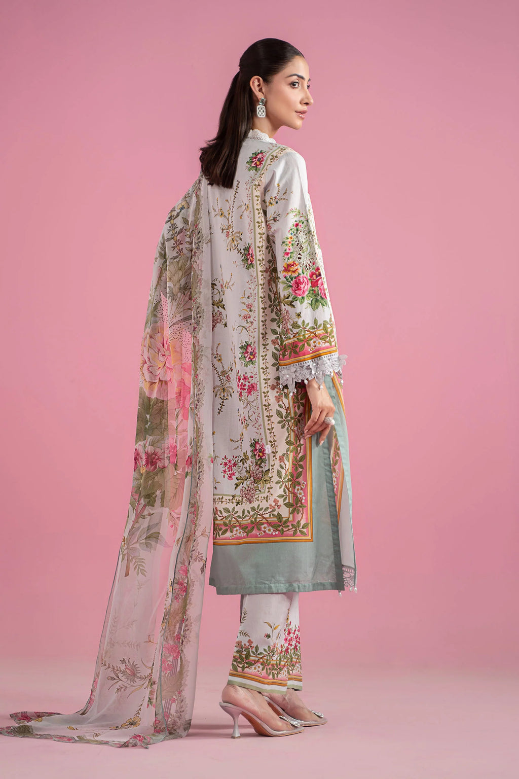 3 Piece Stitched Embroidered Lawn Suit | MPT-2605-B