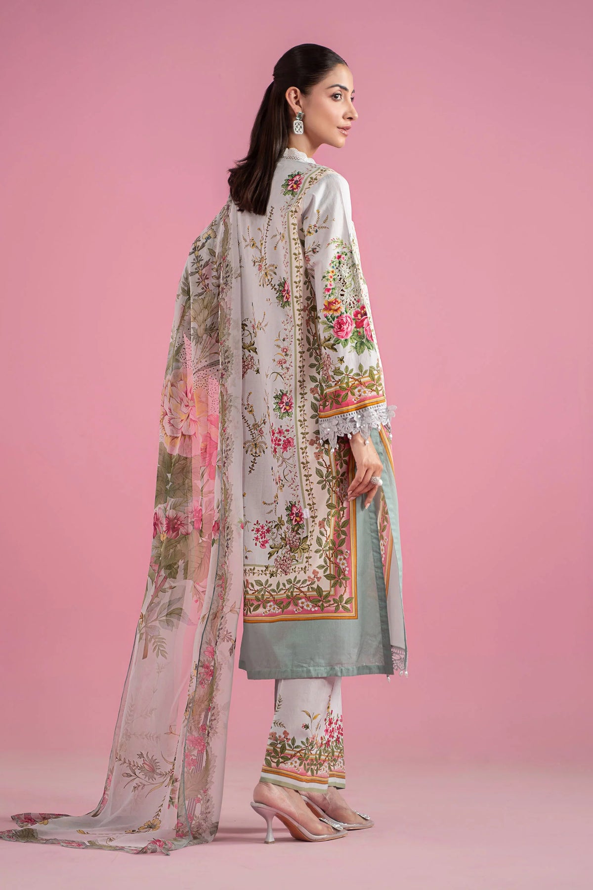3 Piece Stitched Embroidered Lawn Suit | MPT-2605-B
