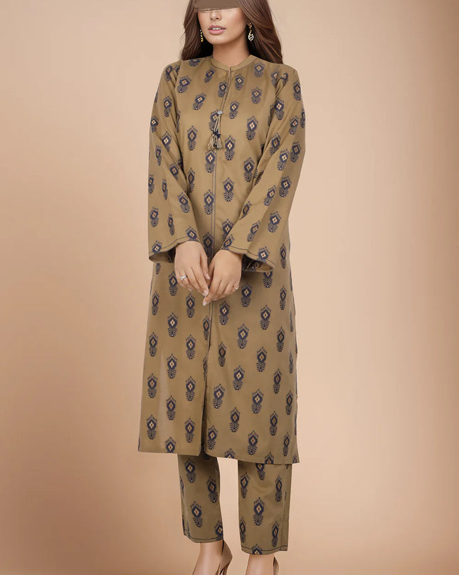 Cotton Jacquard Stitched 2 Piece (Shirt/Trouser)
