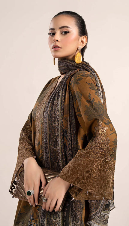 3 Piece Printed Cambric Suit | MPS-2309-A