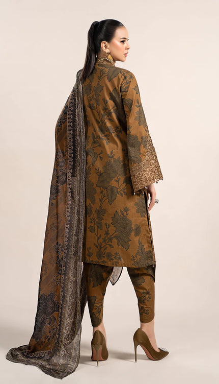 3 Piece Printed Cambric Suit | MPS-2309-A