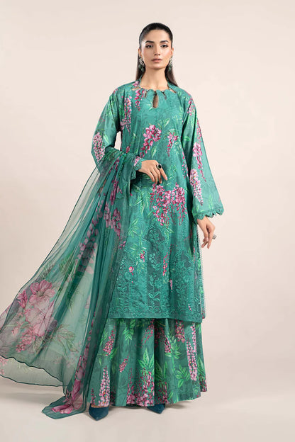 3 Piece Printed Cambric Suit | MPS-2301-A