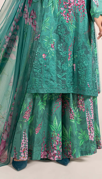 3 Piece Printed Cambric Suit | MPS-2301-A