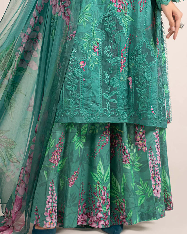 3 Piece Printed Cambric Suit | MPS-2301-A