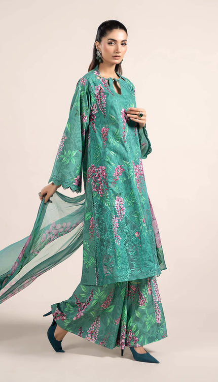 3 Piece Printed Cambric Suit | MPS-2301-A