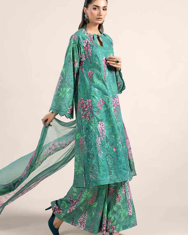 3 Piece Printed Cambric Suit | MPS-2301-A