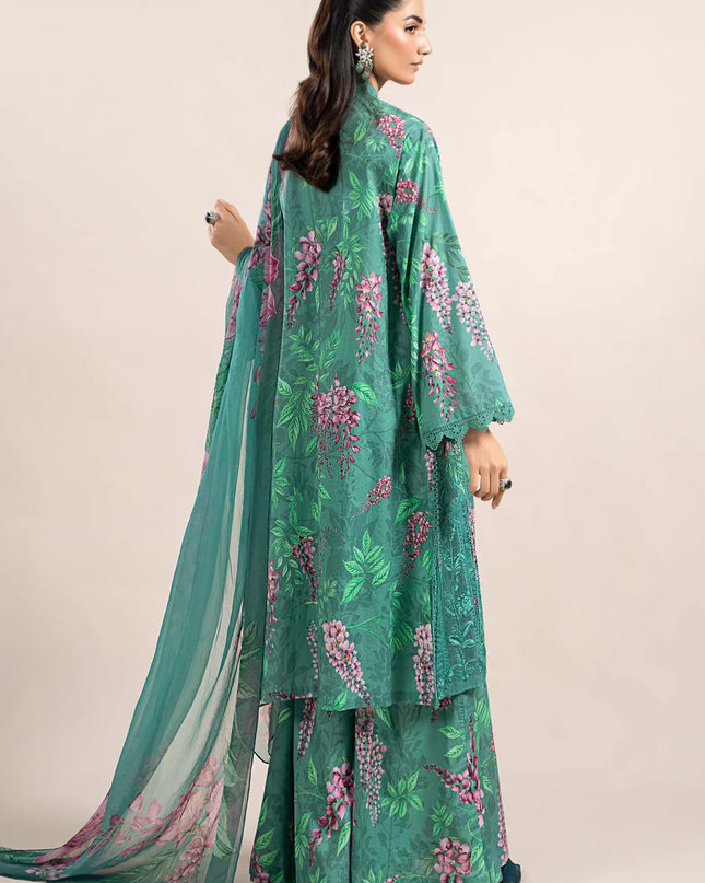 3 Piece Printed Cambric Suit | MPS-2301-A