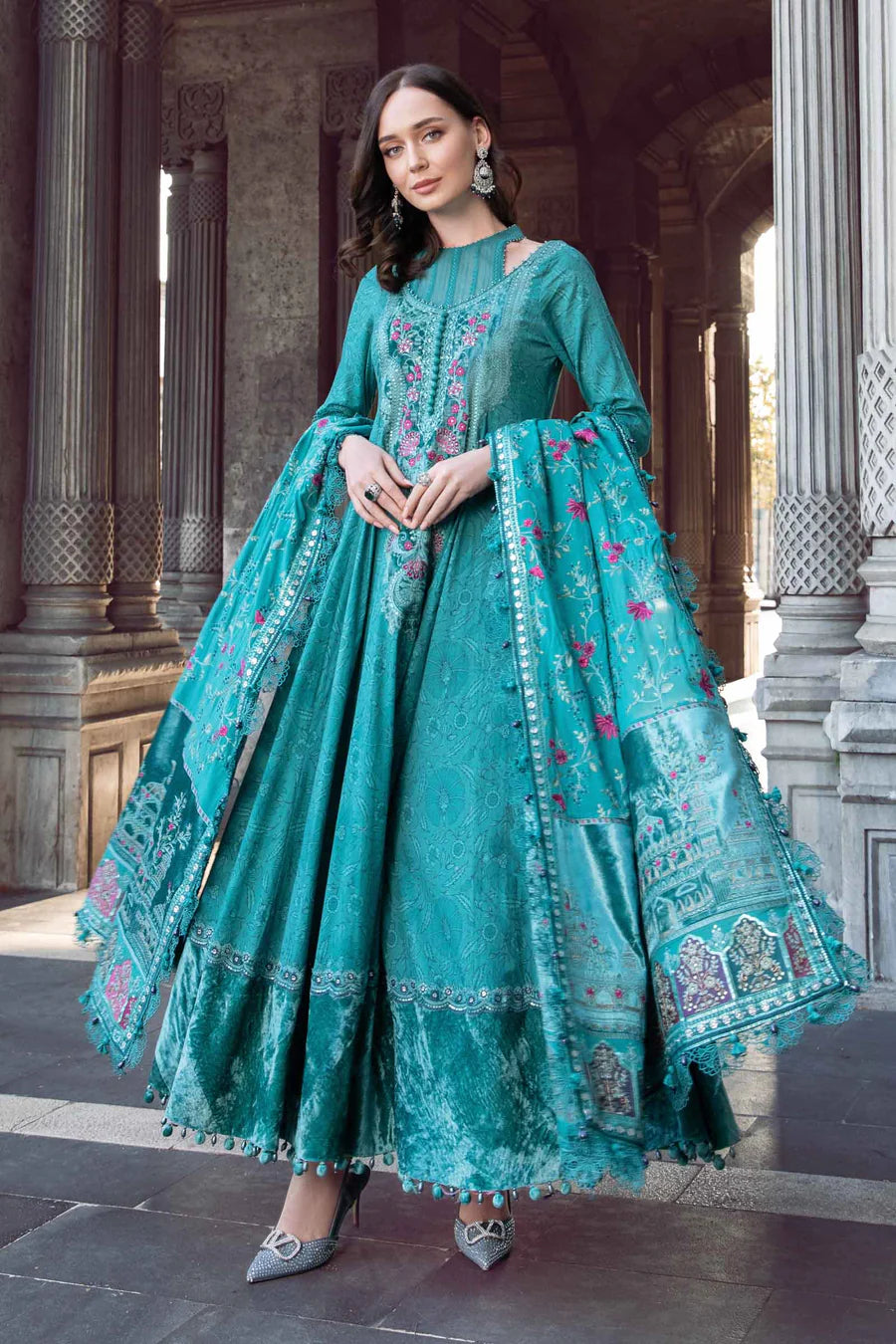 Stitched Linen | Teal DL-1105