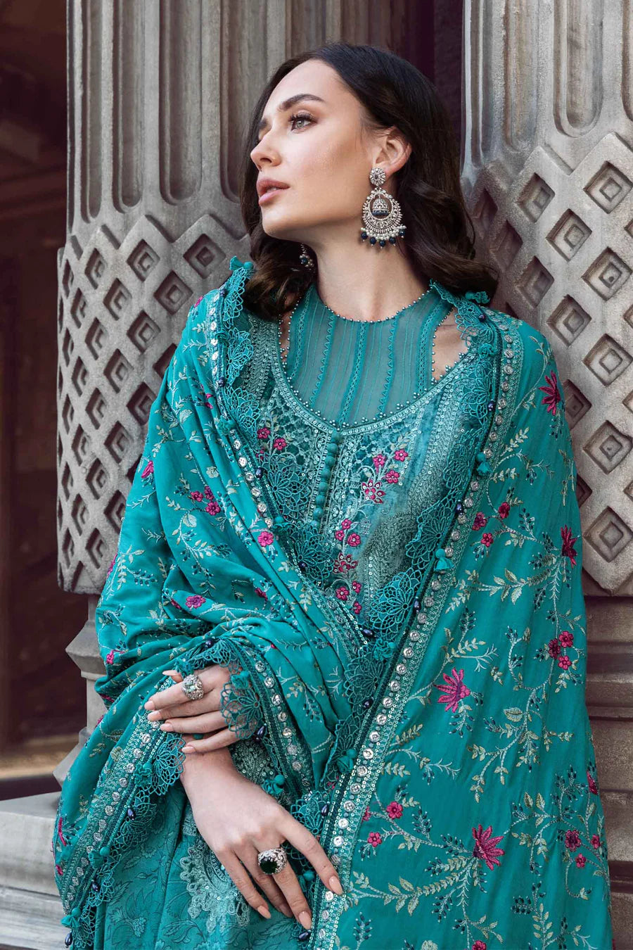 Stitched Linen | Teal DL-1105