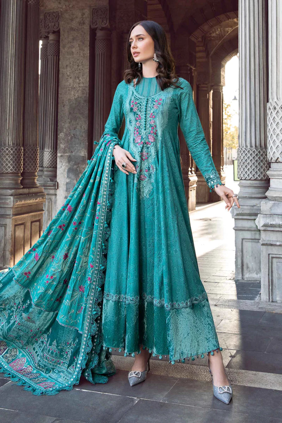 Stitched Linen | Teal DL-1105