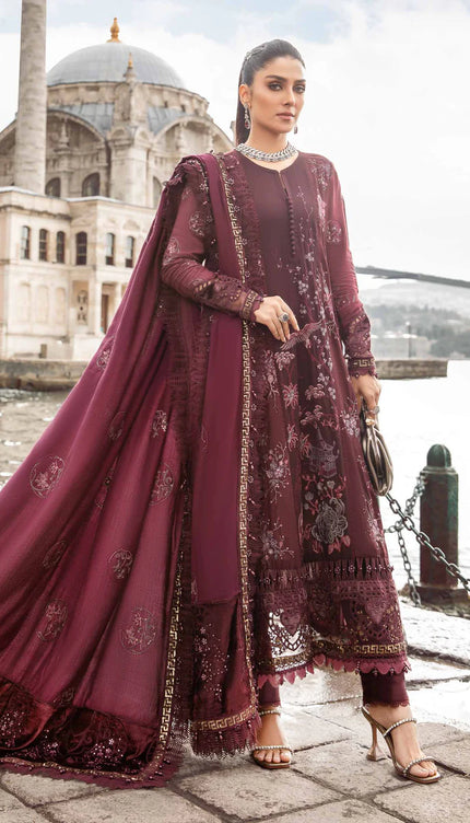 Stitched Linen | Aubergine DL-1103