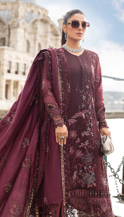 Stitched Linen | Aubergine DL-1103
