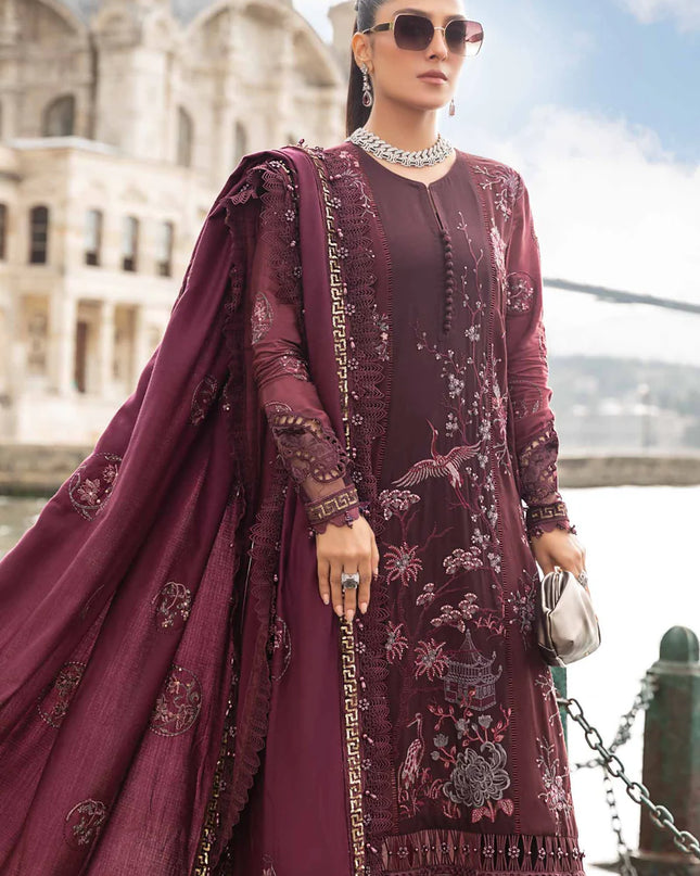 Stitched Linen | Aubergine DL-1103