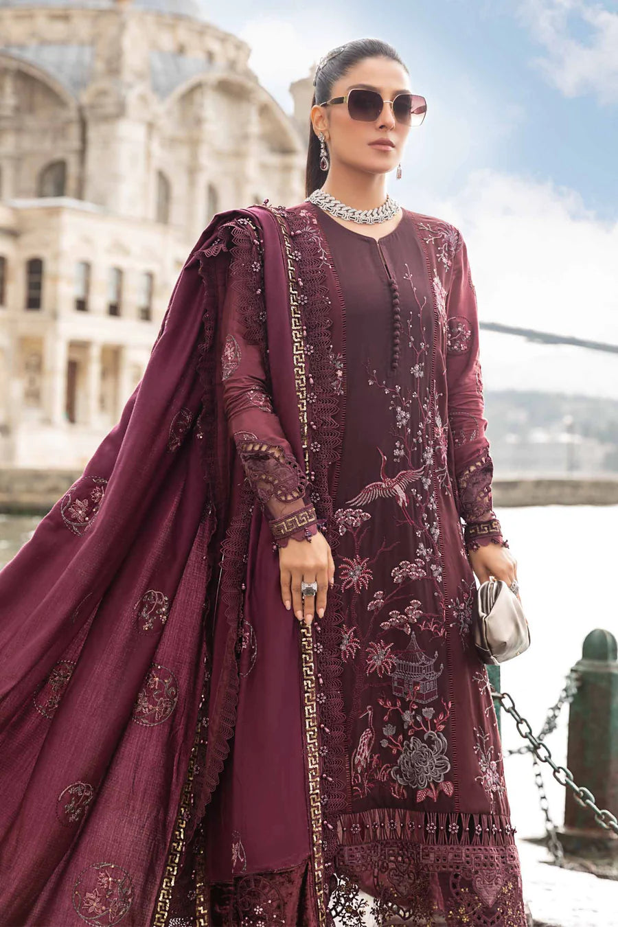 Stitched Linen | Aubergine DL-1103