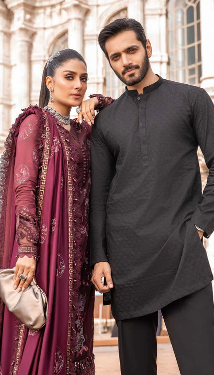 Stitched Linen | Aubergine DL-1103