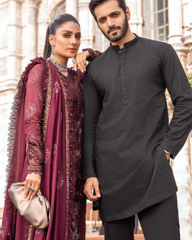 Stitched Linen | Aubergine DL-1103