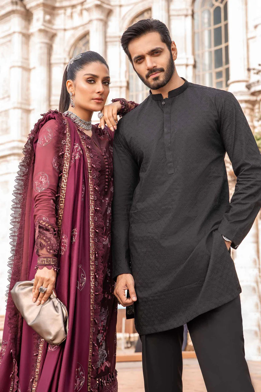 Stitched Linen | Aubergine DL-1103