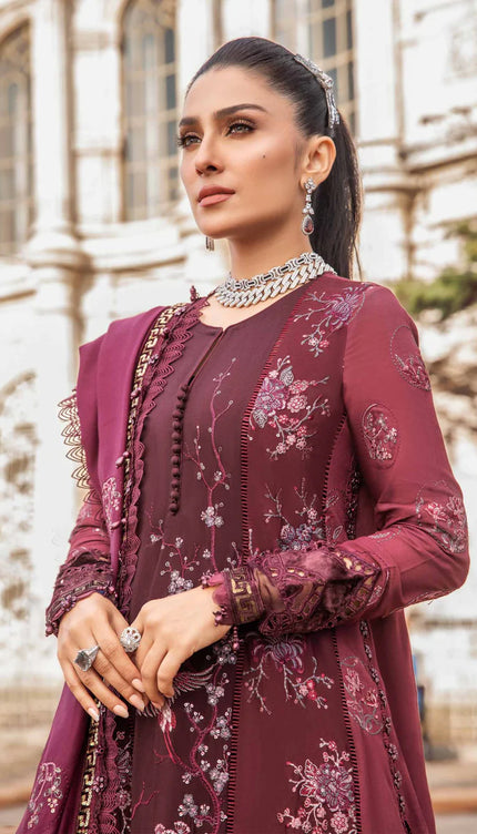 Stitched Linen | Aubergine DL-1103