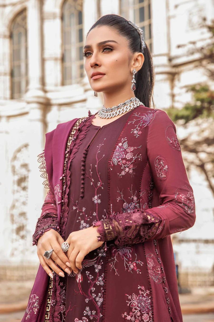 Stitched Linen | Aubergine DL-1103