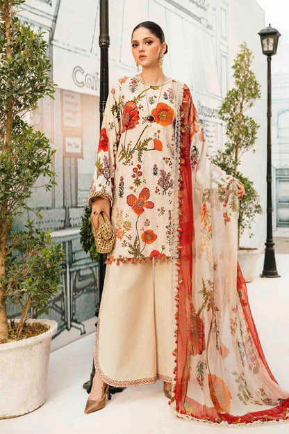 3 Piece Stitched Embroidered Lawn Suit | MPT-2607-A