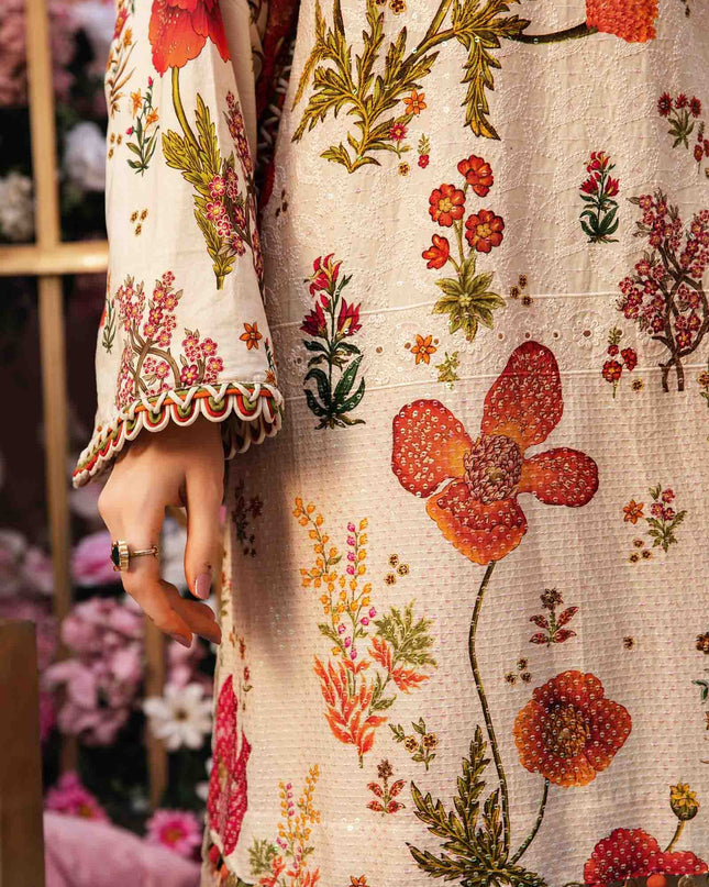 3 Piece Stitched Embroidered Lawn Suit | MPT-2607-A