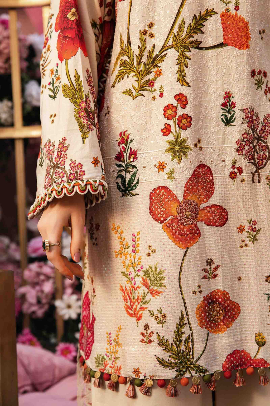 3 Piece Stitched Embroidered Lawn Suit | MPT-2607-A