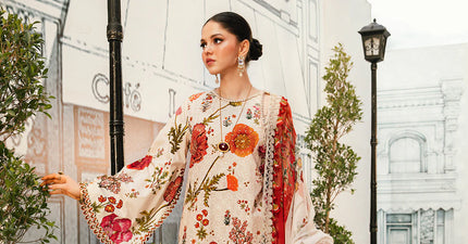 3 Piece Stitched Embroidered Lawn Suit | MPT-2607-A