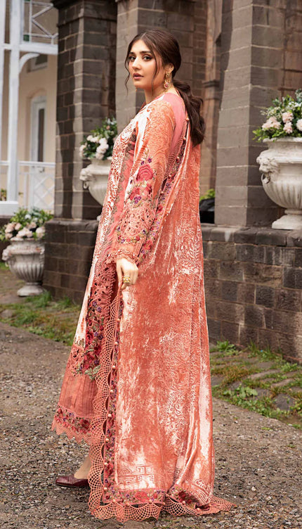3 Piece Unstitched Embroidered Palachi Suit | DL-1206