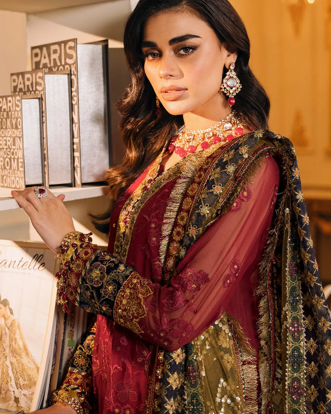 EMBROIDERED CHIFFON CH12-07