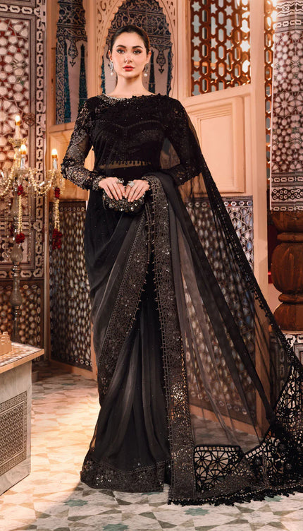 Stitched MBROIDERED - Grey and Black (BD-2504)
