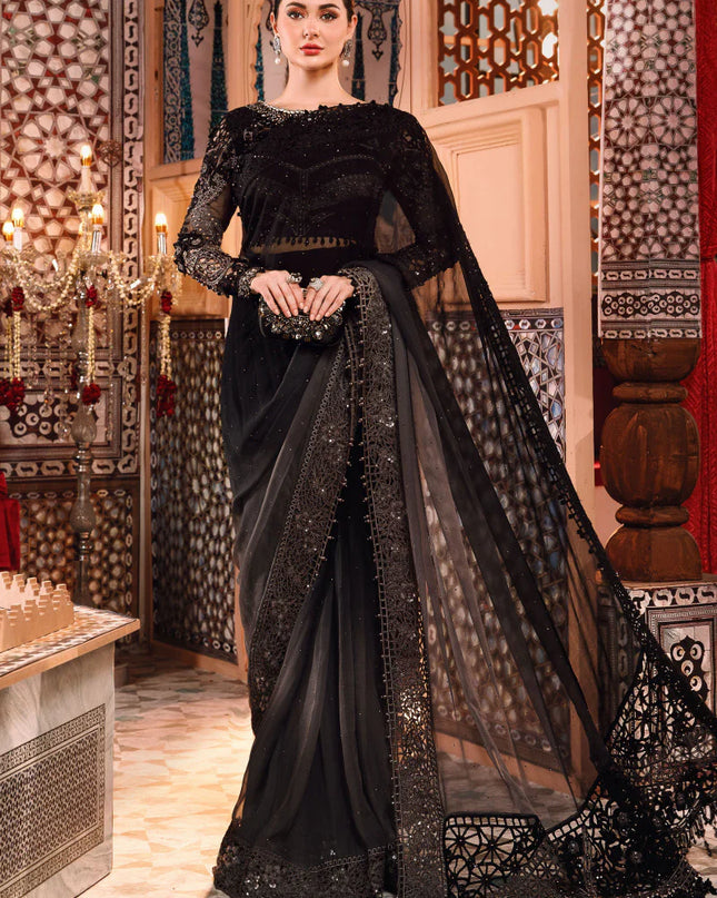 Stitched MBROIDERED - Grey and Black (BD-2504)