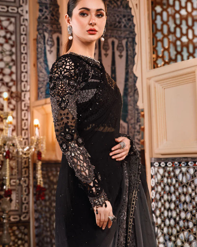 Stitched MBROIDERED - Grey and Black (BD-2504)
