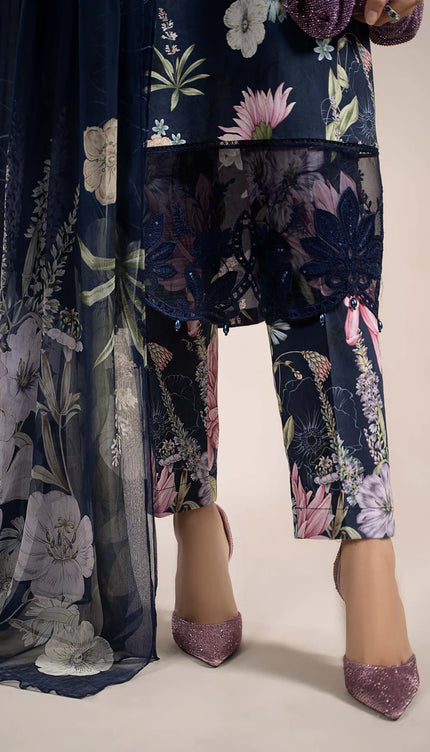 3 Piece Printed Cambric Suit | MPS-2306-B