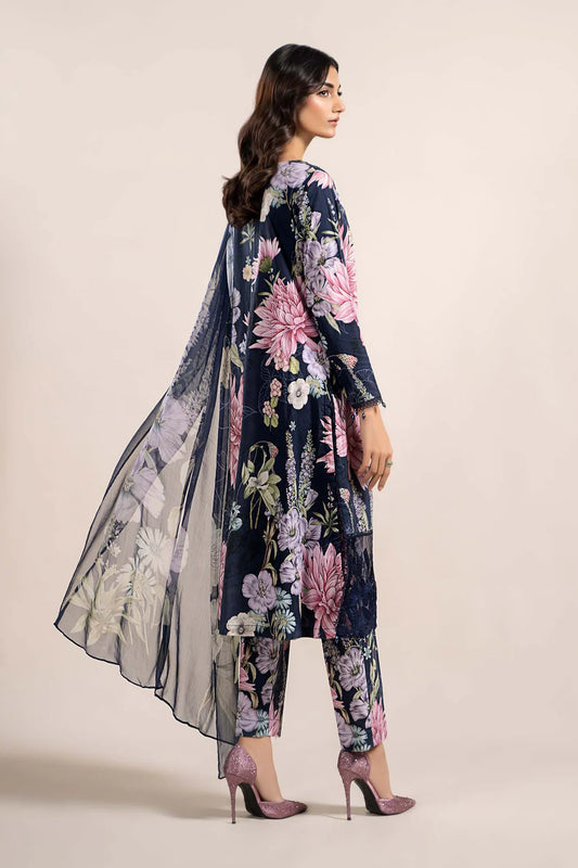 3 Piece Printed Cambric Suit | MPS-2306-B