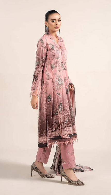 3 Piece Printed Cambric Suit | MPS-2308-A