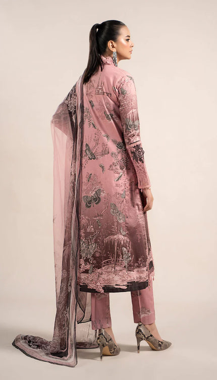 3 Piece Printed Cambric Suit | MPS-2308-A